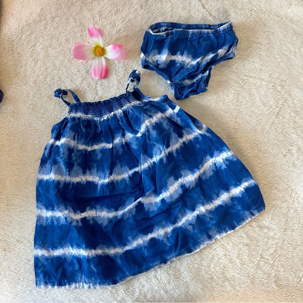Genuine Kids by OshKosh Dress – Blue & White Striped, Size 18M